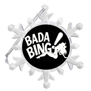 Bada Bing The Sopranos Strip Club Snowflake Holiday Christmas Tree Ornament